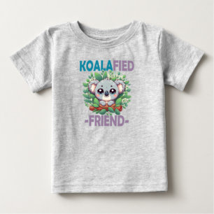 Camiseta Foto engraçada do Amigo Koalafied Pun Bonito bebê