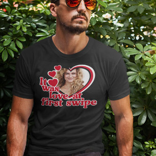 Camiseta Foto engraçada do coração de amor 