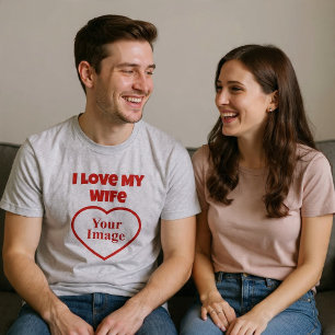 Camiseta Foto Eu Amo Minha Esposa