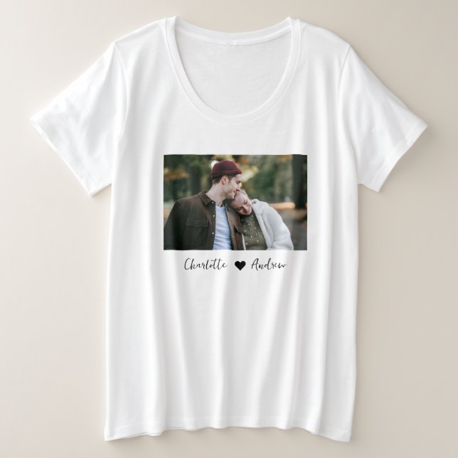 Camiseta Foto Feita Personalizada E Texto Personalizada (Frente do Design)