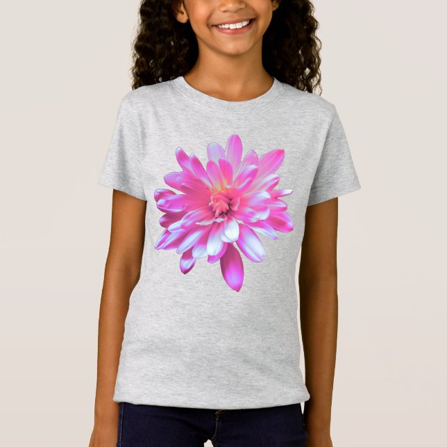 Camiseta Foto floral rosa-rosa-rosa-fofinha-rosa-fofo-retró (Frente)