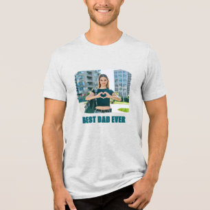 Camiseta Foto Maiúscula Melhor Pai de Todos os Tempos