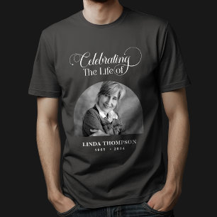 Camiseta Foto Memorial de Funeral Celebrando a Vida