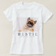 Camiseta Foto Mínima Moderna de Pet Bestie BFF (Frente do Design)
