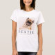 Camiseta Foto Mínima Moderna de Pet Bestie BFF (Frente)