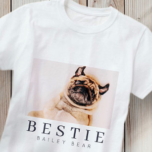 Camiseta Foto Mínima Moderna de Pet Bestie BFF