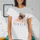 Camiseta Foto Mínima Moderna de Pet Bestie BFF (Criador carregado)