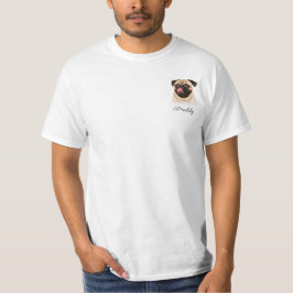 Camiseta Foto & Nome de Animal de Estimação Simples Moderna