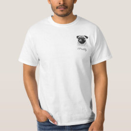 Camiseta Foto & Nome de Animal de Estimação Simples Moderno