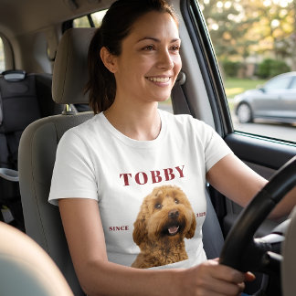 Camiseta Foto & Nome de Cachorro Personalizado