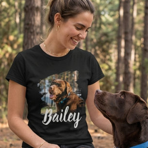 Camiseta Foto & Nome de Cachorro Personalizado