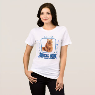 Camiseta Foto & Nome de Gato Engraçado Personalizado