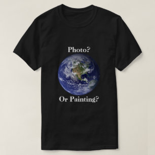 Camiseta Foto ou pintura? Terra plana