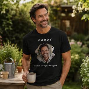 Camiseta Foto Papai homem mito lenda crianças