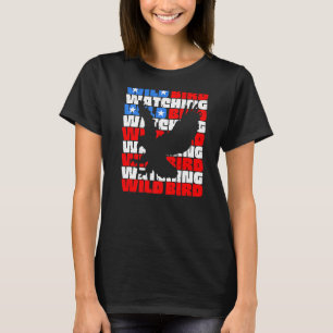 Camiseta Foto: Pássaro selvagem assistindo águia voadora li