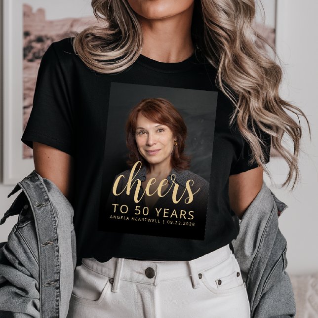 Camiseta Foto personalizada anima a 50ª Festa de aniversári (Criador carregado)