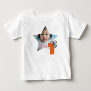 Camiseta Foto Personalizada Aniversário de 1 Ano, Um Doce A