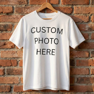Camiseta Foto Personalizada Aqui Minimalista Branca Persona