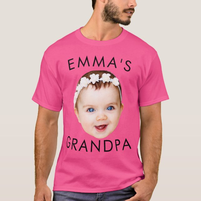 Camiseta Foto personalizada com a mamãe vovô Aniversário (Frente)