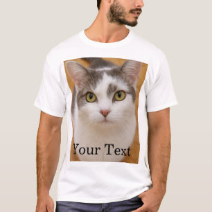 Camiseta Foto Personalizada com Texto Personalizado 
