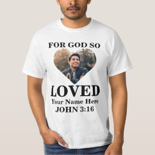 Camiseta Foto personalizada da Bíblia cristã Verse John 3 1