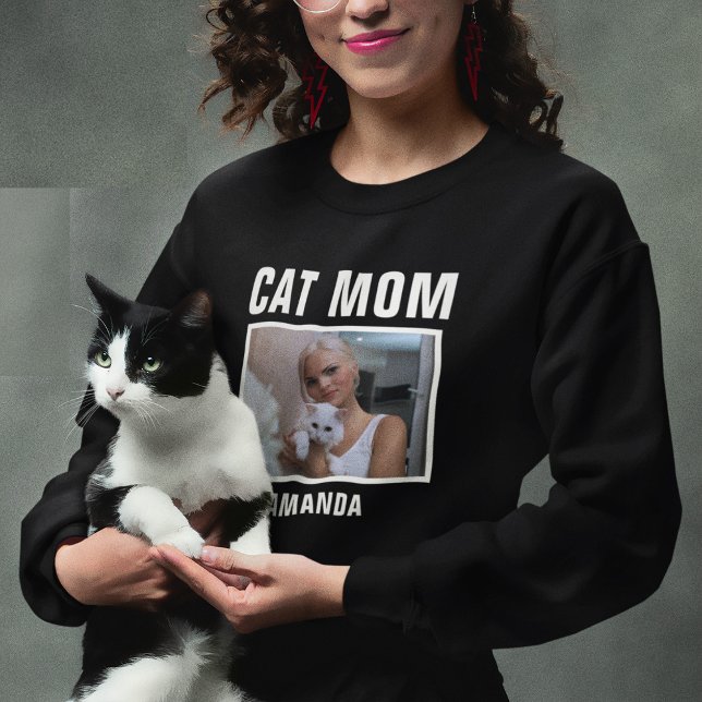 Camiseta Foto personalizada da Cat Mãe Personalizada (Criador carregado)
