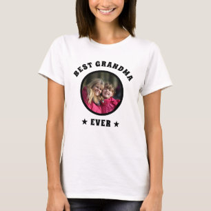 Camiseta Foto Personalizada da Família Melhor Avó de Todos 