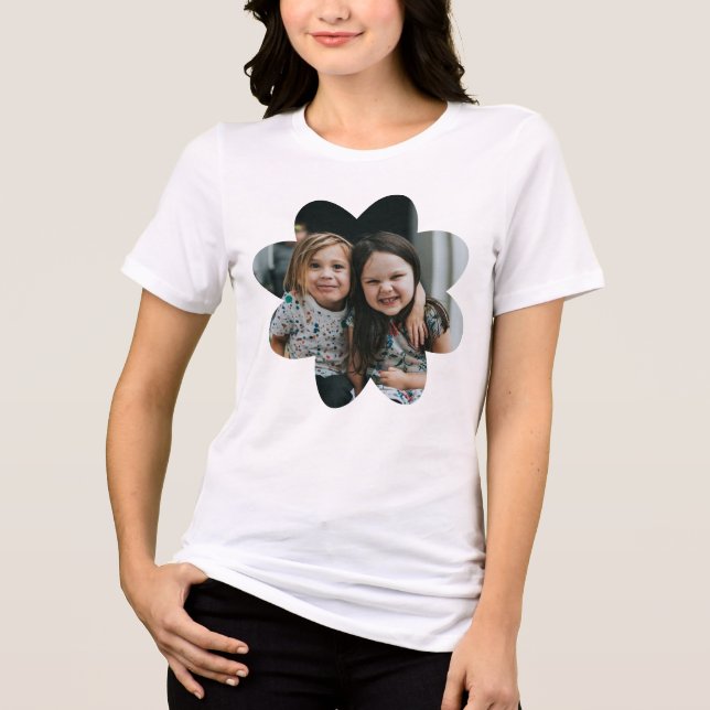 Camiseta Foto Personalizada da Família Vovó Quadro Flor (Frente)
