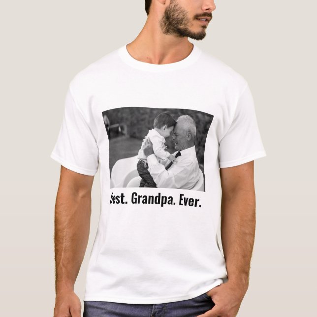 Camiseta Foto Personalizada da Melhor Avô Alguma Vez (Frente)