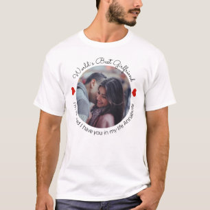 Camiseta Foto personalizada da melhor Namorada do mundo
