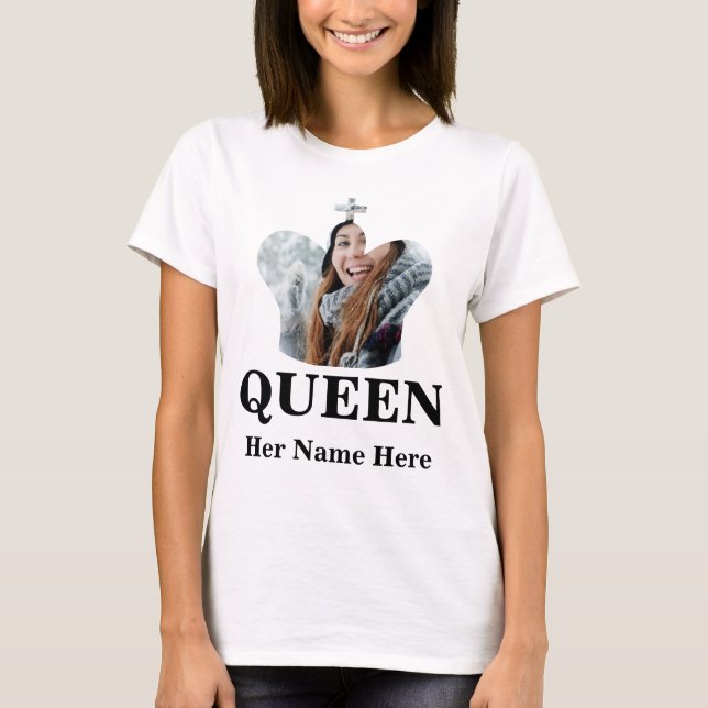 Camiseta Foto personalizada da rainha casal de Correspondên (Frente)