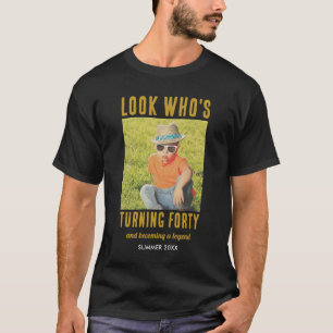 Camiseta Foto Personalizada de Aniversário Vintage Custom