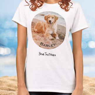 Camiseta Foto Personalizada de Cachorro Nome Personalizado