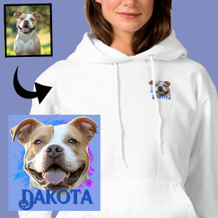 Camiseta Foto personalizada de cachorro Pitbull amante de a