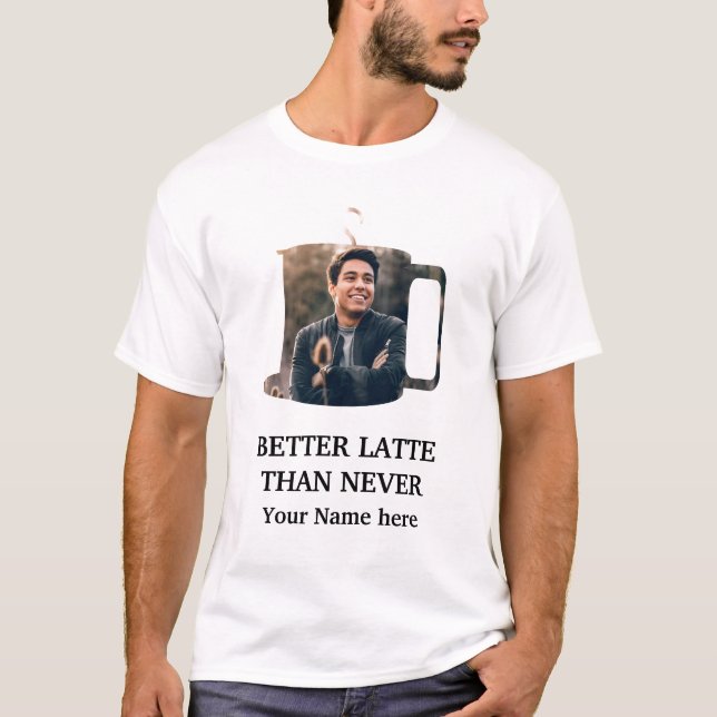 Camiseta Foto personalizada de caneca de café divertida par (Frente)