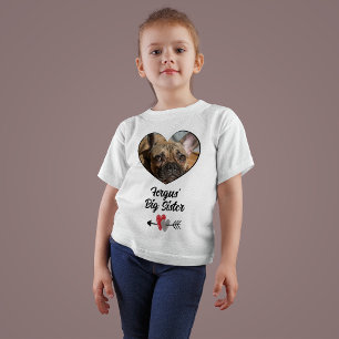 Camiseta Foto personalizada de cão da irmã mais velha