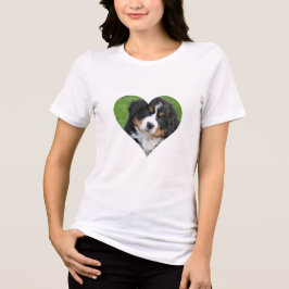 Camiseta Foto personalizada de cão no coração
