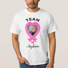Camiseta Foto personalizada de conscientização do Cancer de