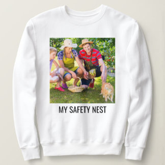 Camiseta Foto Personalizada de Família Gata Mãe Preto e Bra