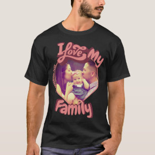 Camiseta Foto personalizada de forma cardíaca Eu adoro minh