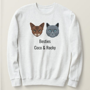 Camiseta Foto Personalizada de Gato Mãe de Cinza Preto Famí