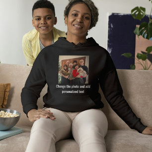 Camiseta Foto Personalizada de Gato Preto e Branco Mãe Famí