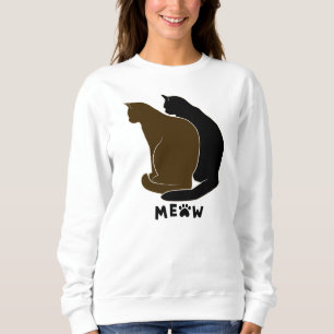 Camiseta Foto Personalizada de Gato Preto e Branco Mãe Famí
