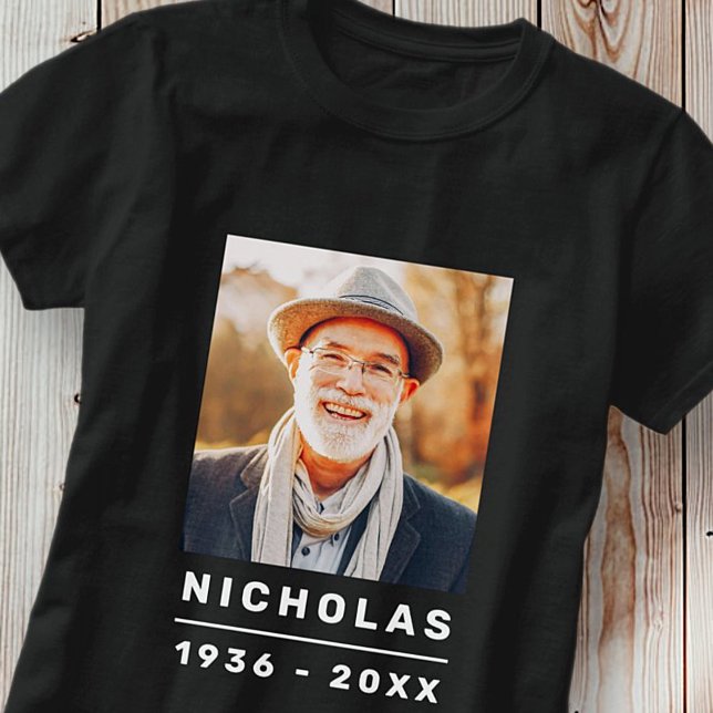 Camiseta Foto personalizada de memória moderna simples (Criador carregado)