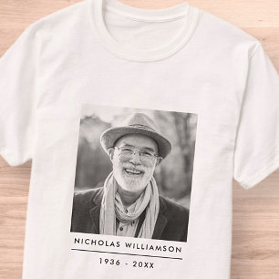 Camiseta Foto Personalizada de Memória Simples Moderna