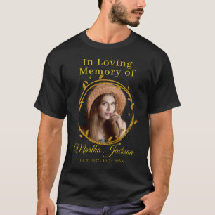 Camiseta Foto Personalizada de Memória Simples Moderna