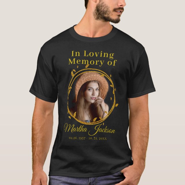 Camiseta Foto Personalizada de Memória Simples Moderna (Frente)