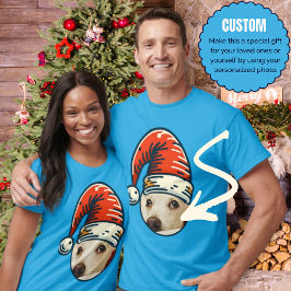 Camiseta Foto personalizada de Papais noeis de Natal person