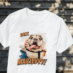 Camiseta Foto personalizada de Pet personalizada do Modern<br><div class="desc">Este design simples e clássico é composto por tipografia serif e adiciona uma foto personalizada do seu animal de estimação.</div>
