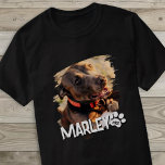 Camiseta Foto Personalizada De Pet Simples, Grunge, De Play<br><div class="desc">Este design simples e clássico é composto por tipografia serif e adiciona uma foto personalizada do seu animal de estimação.</div>